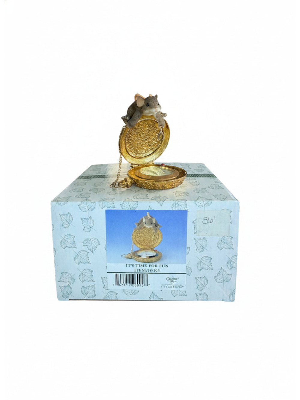 Charming Tails It's Time For Fun Mouse Pocket Watch Figurine